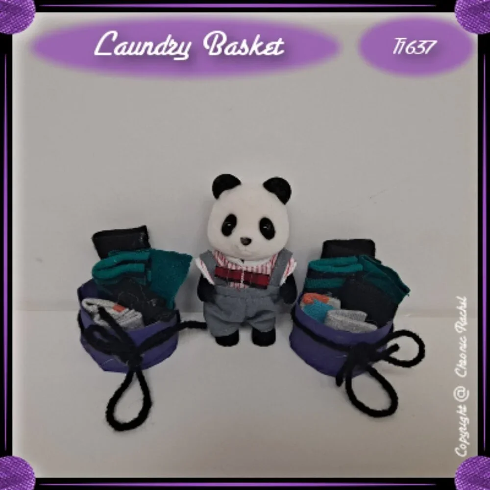 2-Pack Indigo Purple & Black Yarn Fabric Bins